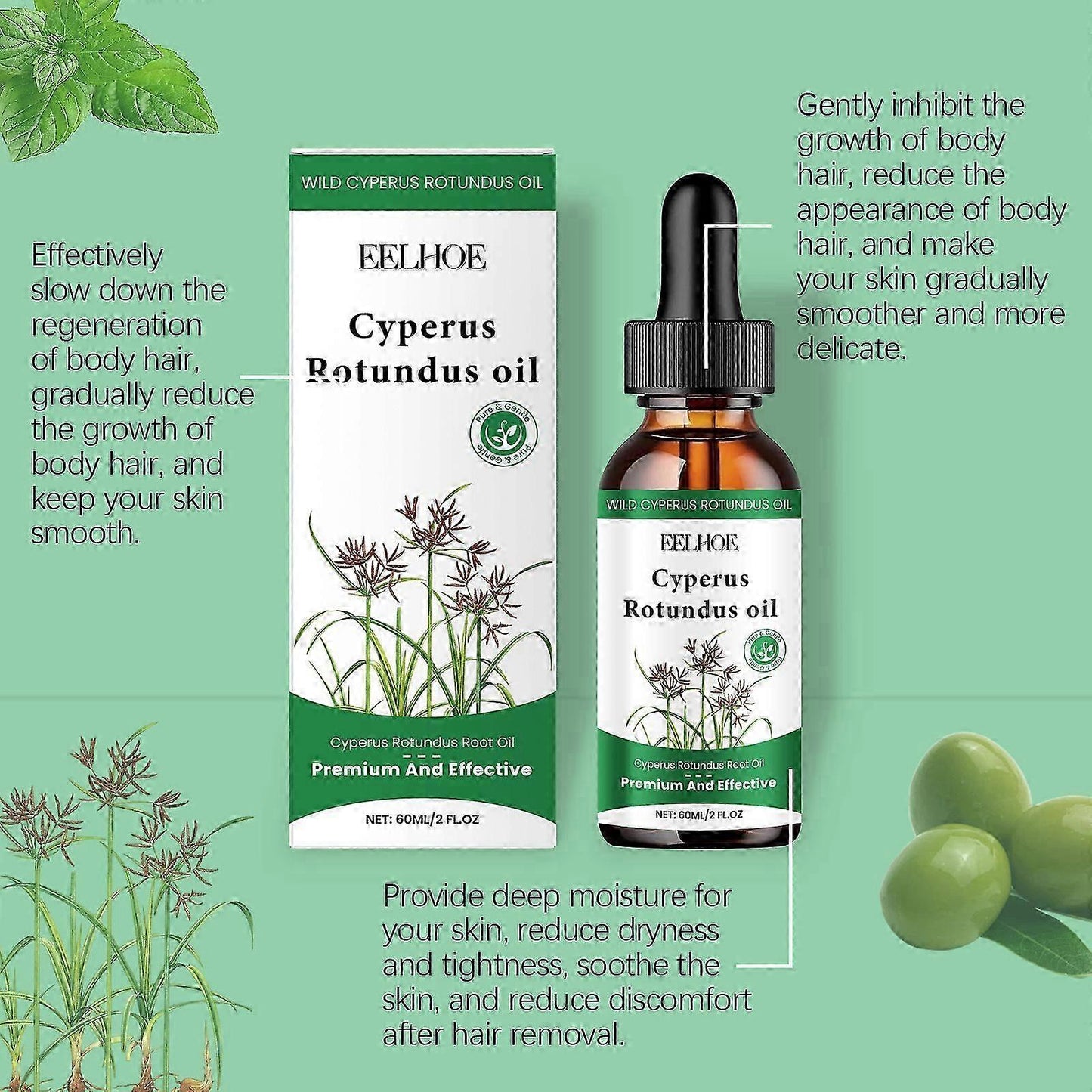 Cyperus hair removal serum